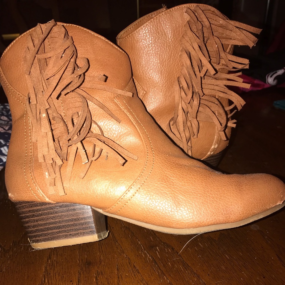 Fringe booties